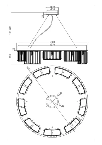 Подвесной светильник Colline G9x9 (Хром) - фото 3