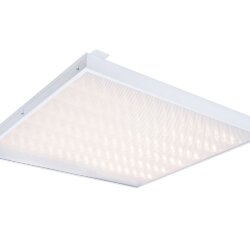 Универсальный офисный светодиодный светильник Грильято 60 Вт IP44 580x580x40 мм 3000K Призма
