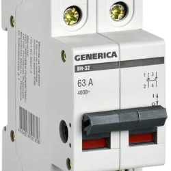 Выключатель нагрузки (мини-рубильник) 2п 63А ВН-32 GENERICA MNV15-2-063