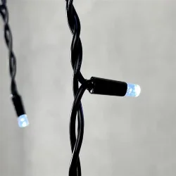 Гирлянда Бахрома 3,1 x 0,5 м Белая 220В, 120 LED, Провод Черный Каучук, IP65