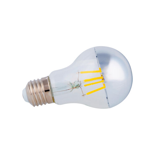 LED-A60-4W-3000K-E27-CL MIRROR-CHROME PLS02WH Лампа светодиодная, Форма A, прозрачная колба с зеркальным отражателем, Серия Sky, Теплый белый свет 3000K - фото 2