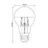 LED-A60-4W-3000K-E27-CL MIRROR-CHROME PLS02WH Лампа светодиодная, Форма A, прозрачная колба с зеркальным отражателем, Серия Sky, Теплый белый свет 3000K - фото 8