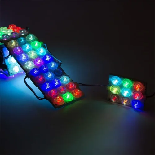 Светодиодный модуль 9 led 3030 MOD123 (12V, 5W, rgb, IP65) - фото I