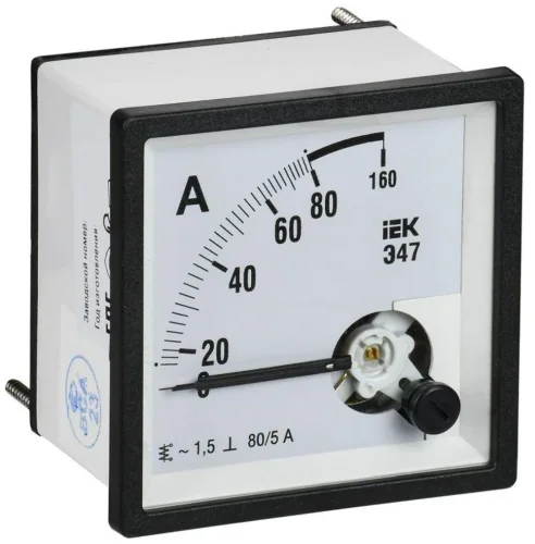 Амперметр Э47 80/5А класс точн. 1.5 72х72мм IEK IPA10-6-0080-E - фото