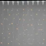 Гирлянда Занавес 1 x 9 м Экстра Тепло-Белый 220В, 900 LED, Провод Прозрачный ПВХ, IP54. Фото 1.