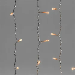 Гирлянда Занавес 1 x 9 м Экстра Тепло-Белый 220В, 900 LED, Провод Прозрачный ПВХ, IP54