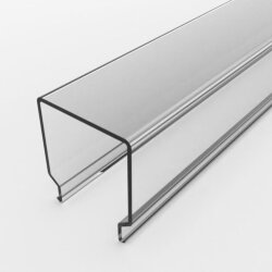 Рассеиватель поликарбонатный для профиля прямоугольный LC-LRM-P1716-2 прозрачный