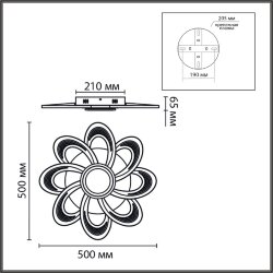 Люстра потолочная «LUMION» 8198/95L, серия: MANILA (крепление на планке) - -