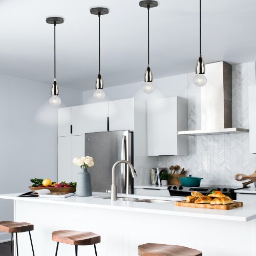 DLC-T-S32-E27 TS-1M-BL PEARL BLACK Патрон декоративный, серия Techno, с проводом 1м и креплением, Материал алюминий, Цвет черный жемчуг. - фото 5