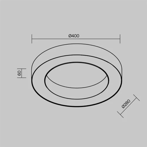 Потолочный светильники Lua 3000К 36Вт 120° (Черный) - фото 2