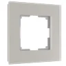 Рамка из стекла на 1 пост Senso дымчатый soft-touch W0013117 - фото