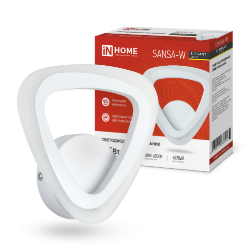 Светильник светодиодный ELEGANT SANSA-W 15Вт 230В 3000-6500K 1200Лм STEP COLOR белый IN HOME - Фото