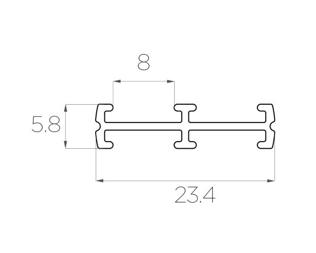 Алюминевый профиль LC-R-0624-2 Anod пластина радиатор - фото 2