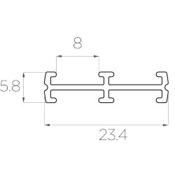 Алюминевый профиль LC-R-0624-2 Anod пластина радиатор
