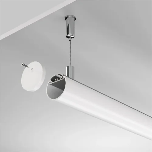 Алюминиевый профиль подвесной D30 (Серебро, 2 м), ALM-D30-S-2M (Серебро) - фото 8