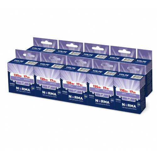 LED-GX53-17W-6500K-GX53-FR-NR SET10 Лампа светодиодная, матовая, Серия Norma, Дневной белый свет 6500K, Упаковка 10 штук - фото 1