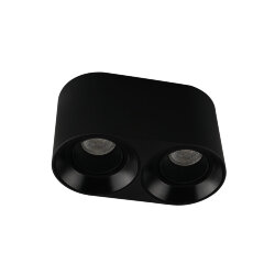 Светильник накладной IP 20, 10 Вт, GU5.3, LED, черный/черный, пластик, Denkirs DK3096-BK