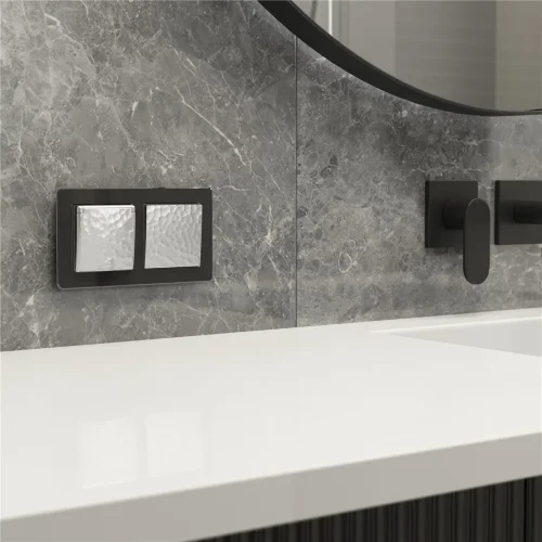 Выключатель одноклавишный проходной (Hammaer серебряный) W1212006 - фото 3