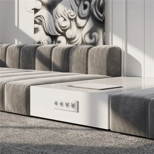 Розетка с заземлением и шторками (белая) W1171101 - фото 9