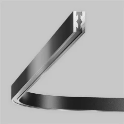 Радиусный коннектор для шинопровода Flarity черный (Черный)