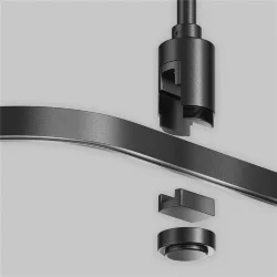 Радиусный коннектор для шинопровода Flarity черный (Черный)