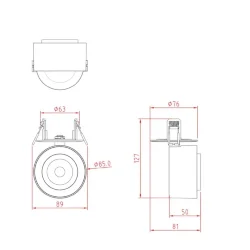 Встраиваемый светильникк Трео / Treo 13 Вт 3000 К 36° (Белый) C063CL-L12W3K