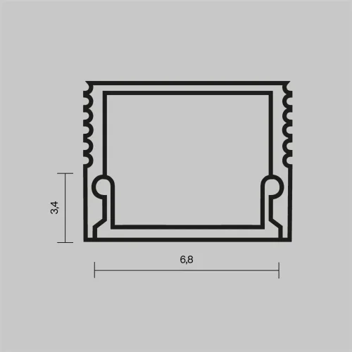 Рассеиватель для профиля 08×09 (Чёрный, 2 м), ALM-0809-B-DF-2M 642018 (Черный) - фото