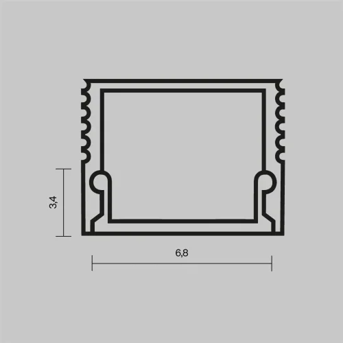 Рассеиватель для профиля 08×09 (Чёрный, 2 м), ALM-0809-B-DF-2M 642018 (Черный) - фото 5