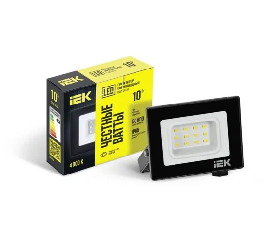 Прожектор светодиодный СДО 06-10 4000К IP65 черн. IEK LPDO601-10-40-K02 - фото