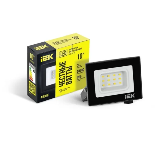 Прожектор светодиодный СДО 06-10 4000К IP65 черн. IEK LPDO601-10-40-K02 - фото