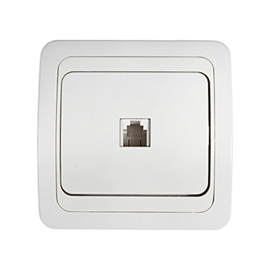 Розетка компьютерная одинарная RJ-45 CLASSICO белая 2131 IN HOME - Фото 2