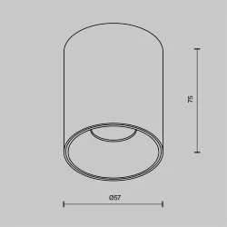 Потолочный светильник Альфа / Alfa LED 8 Вт 4000 К 60° (Черный) C064CL-8W4K-RD-B