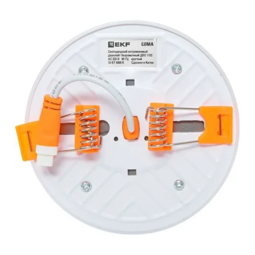 Светильник светодиодный ДВО 1102 10Вт 4000К IP20 круглый встраив. даунлайт безрамочный LUMA EKF DLL-1102-R-10-4000 - фото 6