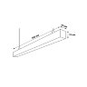 ULO-K10D 12W-4000K-L50 IP40 BLACK Светильник линейный светодиодный подвесной, Белый свет 4000K, 1350Лм, Алюминий, Цвет черный, TM Uniel - фото 9