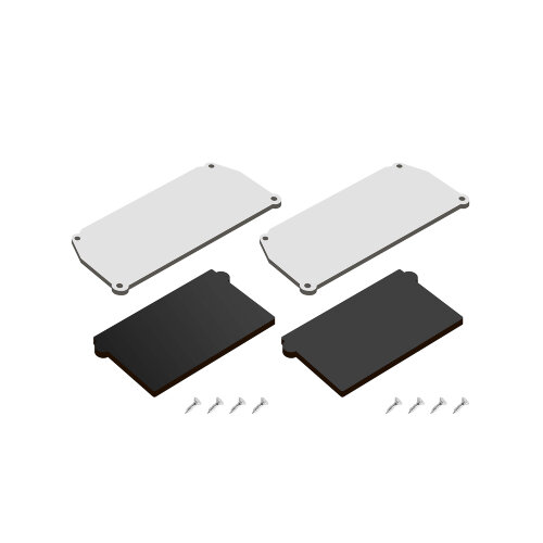 DK5852-BK Комплект торцевых заглушек для профиля Flod, черный.