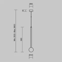 Подвесной светильник Bubble dream 3000К 3Вт (Черный)
