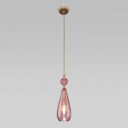 Подвесной светильник со стеклянным плафоном 50202/1 пурпурный (052423)