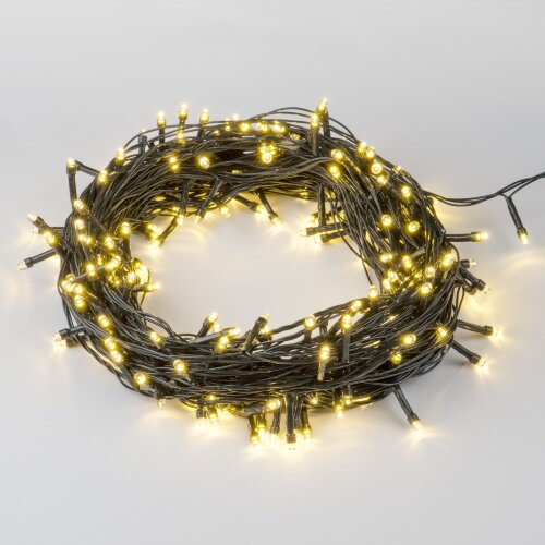 ULD-S3000-300-DGA WARM WHITE IP20 Гирлянда светодиодная, 30м, 300 светодиодов, Теплый белый свет, Провод зеленый - фото 2