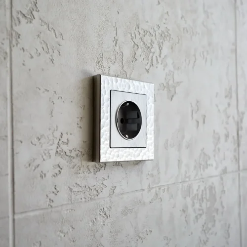 W1171009/ Розетка с заземлением (cеребряный рифленый) W1171009 - фото 8