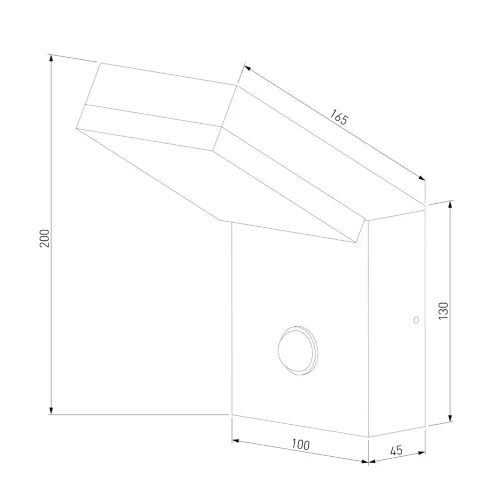 Уличный настенный светодиодный светильник Sensor IP54 с датчиком движения 1541 TECHNO LED черный - фото 4