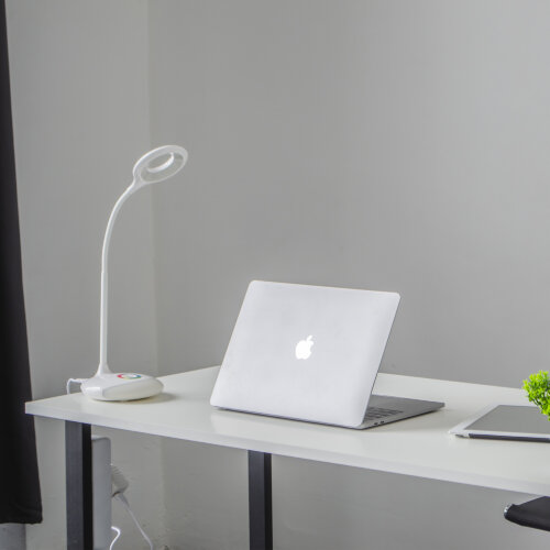 TLD-535 White-LED-250Lm-5500K-Dimmer Светильник настольный с ночником RGB, 4W, Встроенный аккумулятор 1800mAh, Сенсорный выключатель, Белый. - фото 11