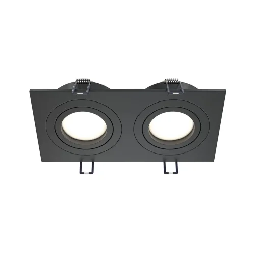 Встраиваемый светильник Atom GU10 2x10Вт (Черный) - фото