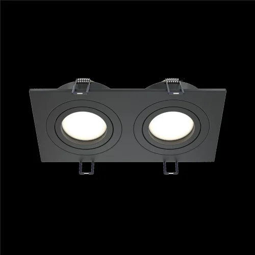 Встраиваемый светильник Atom GU10 2x10Вт (Черный) - фото 4