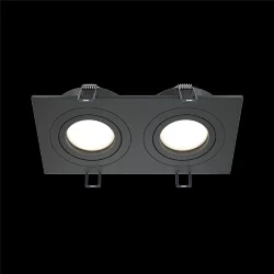 Встраиваемый светильник Atom GU10 2x10Вт (Черный)