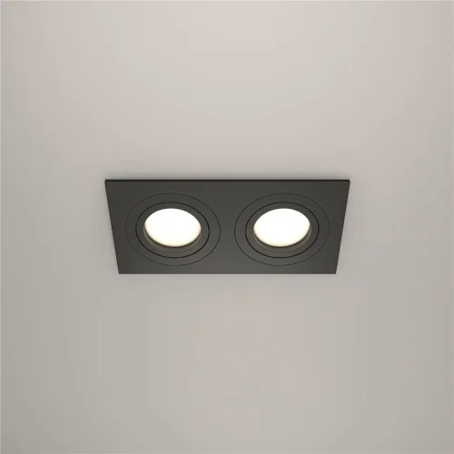 Встраиваемый светильник Atom GU10 2x10Вт (Черный) - фото 6