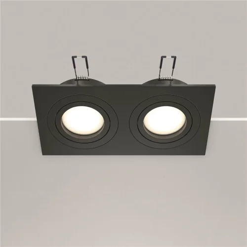 Встраиваемый светильник Atom GU10 2x10Вт (Черный) - фото 7