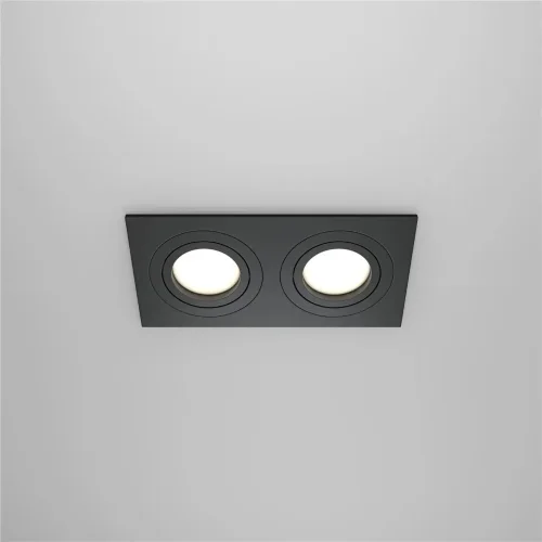 Встраиваемый светильник Atom GU10 2x10Вт (Черный) - фото 13