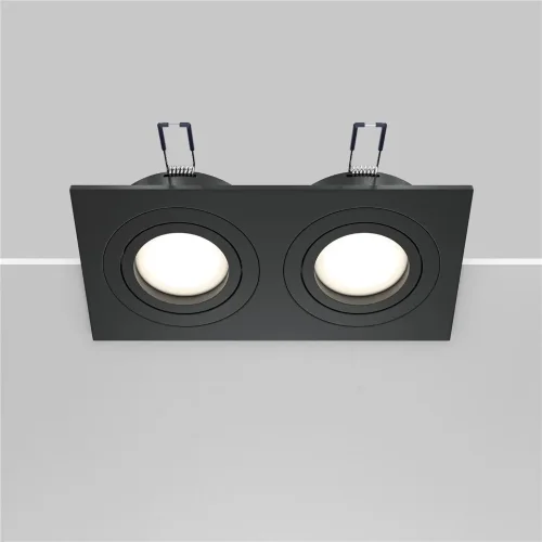 Встраиваемый светильник Atom GU10 2x10Вт (Черный) - фото 14