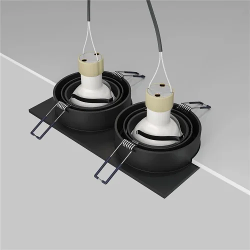 Встраиваемый светильник Atom GU10 2x10Вт (Черный) - фото 16