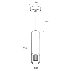 Светильник WOLTA WSL-GU10/P19BG под лампу GU10 Черный / золотой DUO